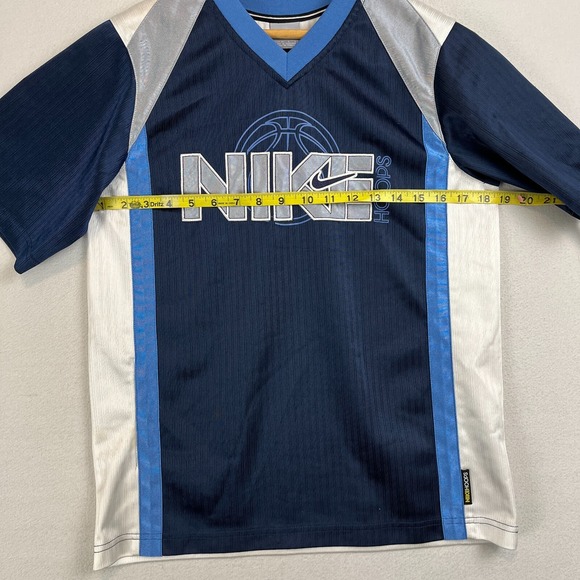 NIKE Hoops Vintage Silky Short Sleeve Basketball Warm Up Top Youth Boys Large - Picture 8 of 10